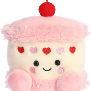 Adorable Palm Pals Heart Cake Stuffed Animal - Fun Seasonal Plush For Kids and Adult Collectors - Perfect for Decorating Rooms and Valentine's Day - Pink 5 Inches
