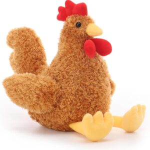 Plush Ginger Rooster Stuffed Animal Soft Cuddly Perfect for Child (Ginger Rooster,10Inches)