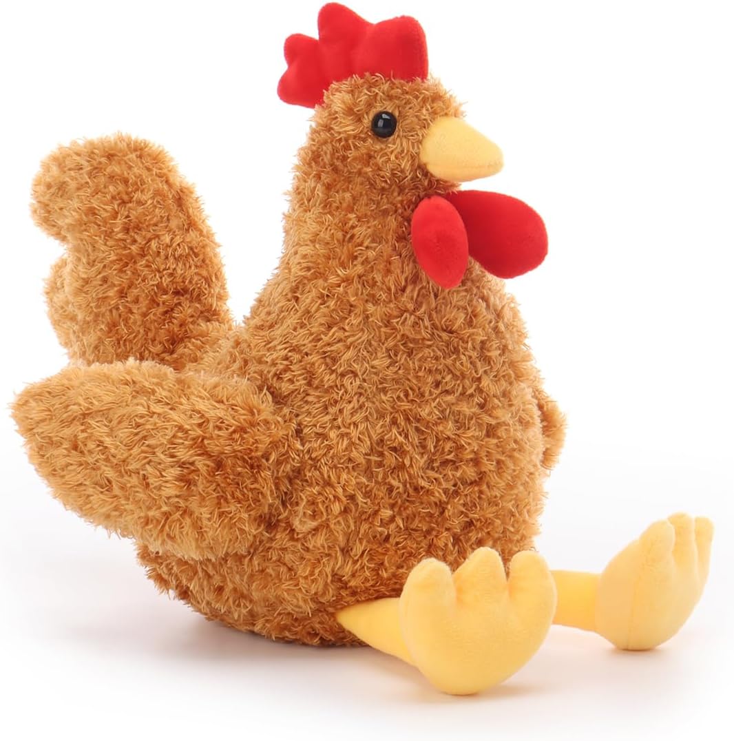 Plush Ginger Rooster Stuffed Animal Soft Cuddly Perfect for Child (Ginger Rooster,10Inches)