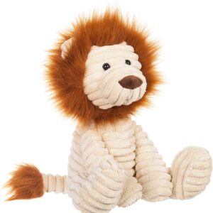 Plush Corduroy Lion Stuffed Animal Soft Cuddly Perfect for Child (Medium , 12 Inches)