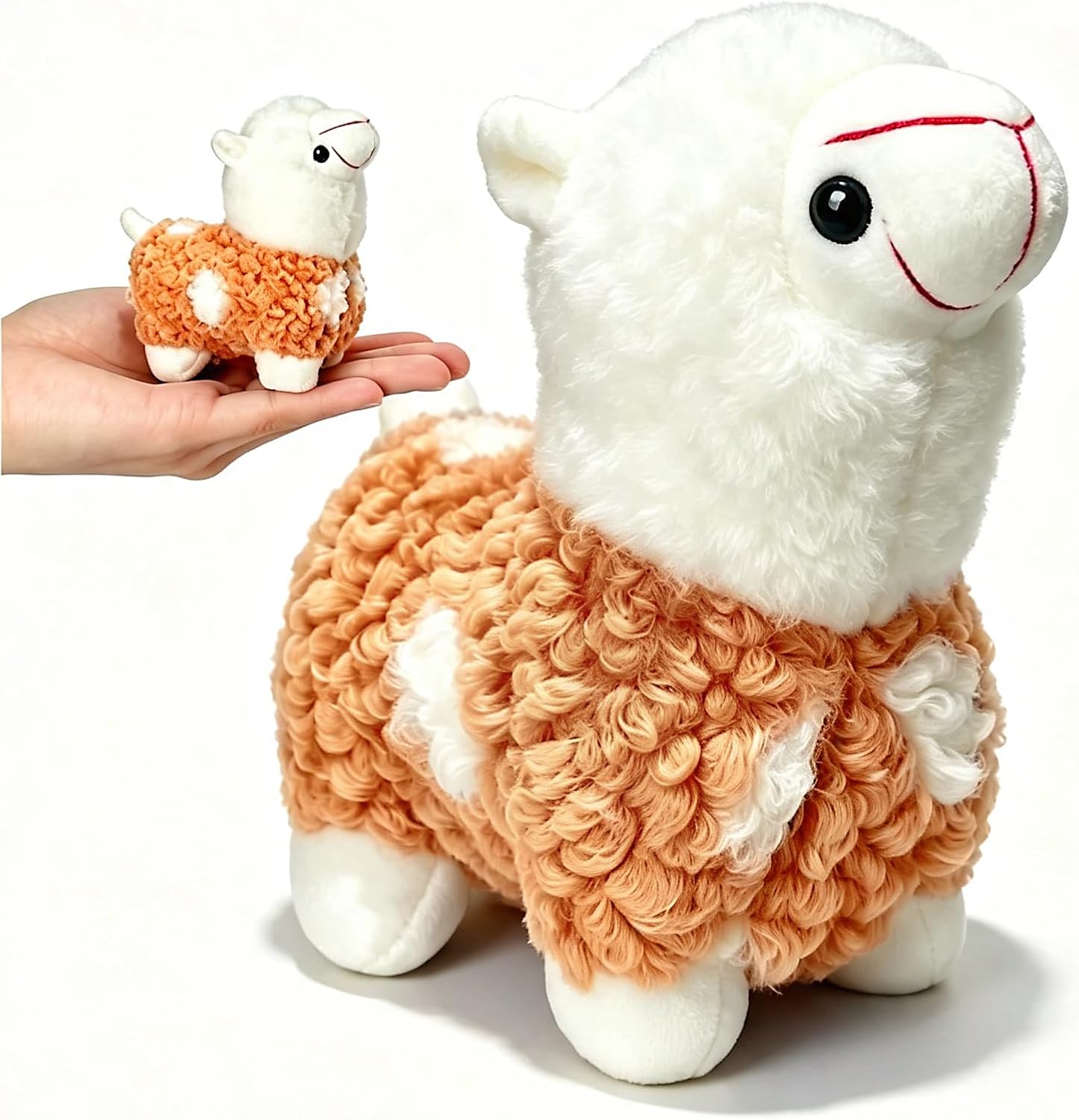 Cute Llama Plush Toys ?C Kawaii Alpaca Plushies for Girls Valentines Day Gifts, 4.3in Mini Plush Keychain for Backpack, Plush Toys for Kids Classroom Prizes (Camel)