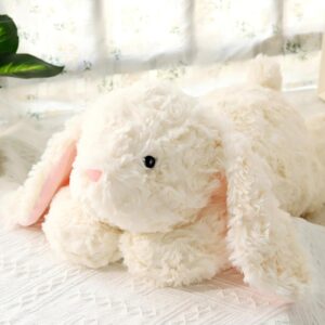 20.5" Soft Weighted Rabbit Stuffed Animal, Sturdy and Fluffy Beige Rabbit Plush Toy for Kids Cuddle, Cute Plushy Hugging Pillow Toy for Kids (20.5"x7.9"x5.9")