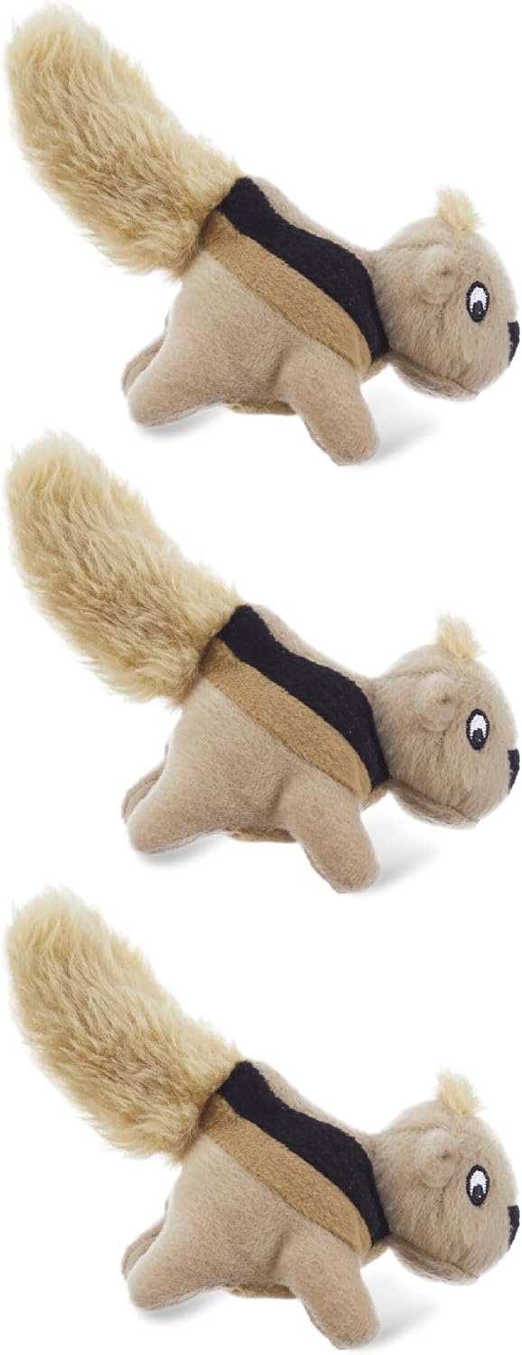 Squeaky Plush Dog Toys, Replacement Hide a Squirrel Squeak Toys by , 3 pack