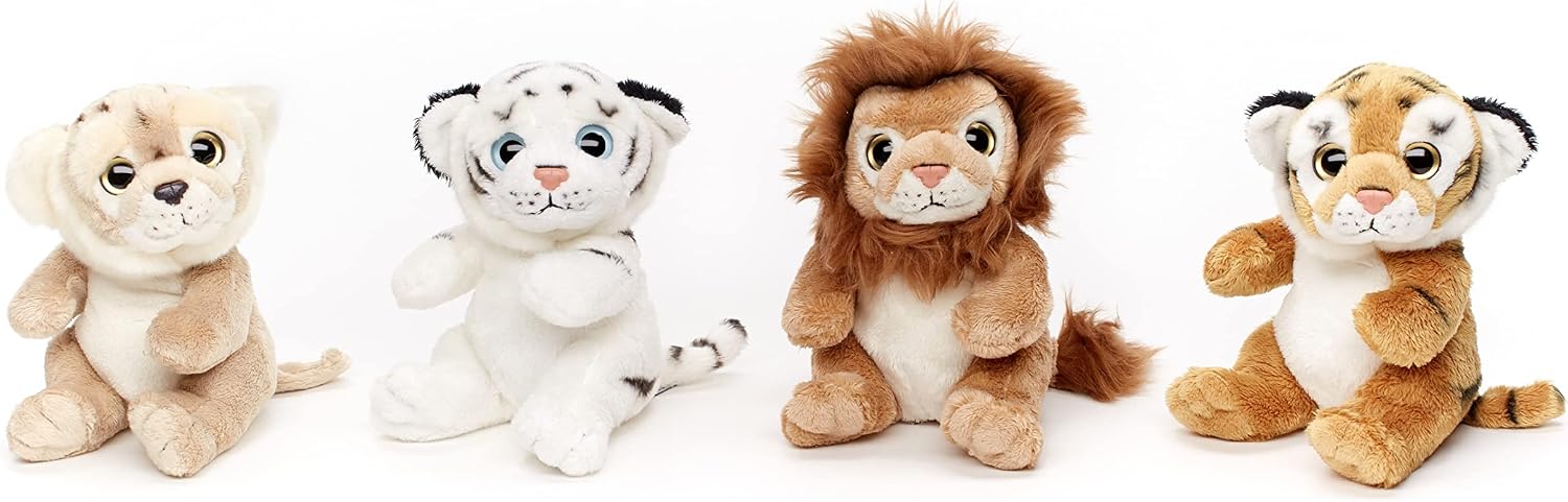 White Tiger Plushie - 16 cm (Height) - Plush Wild Animal - Plush Toy, Cuddly Toy - Image 2