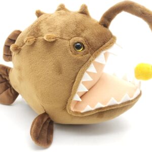 Realistic Anglerfish Stuffed Animal Doll, Simulation Anglerfish Plush Toy, Deep Sea Ocean Animal Plush, Children's Birthday Gift, Collection Decoration